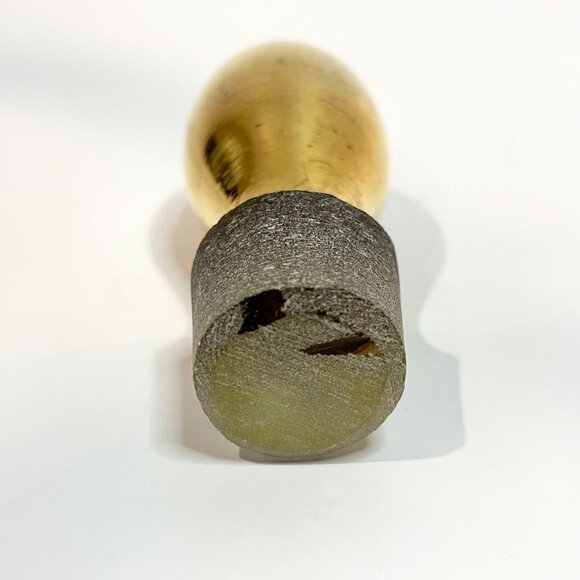 Vintage Bohemian Glass Ruby Red Gold Decanter 5" x 9.25" 1960's - Picture 10 of 11